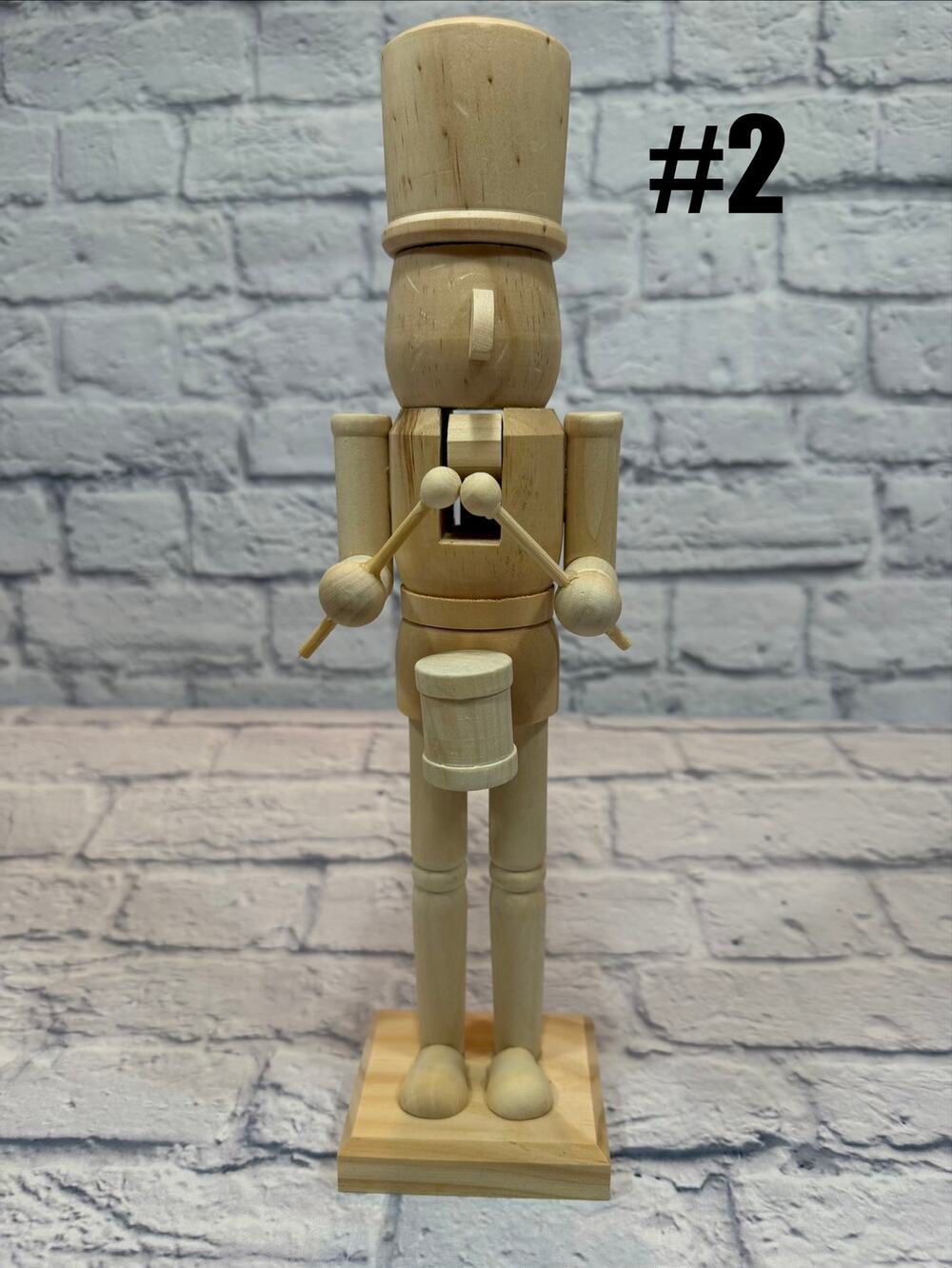 NEW 14” Paintable Wooden Drummer Nutcracker Make Market Unfinished Marching Band